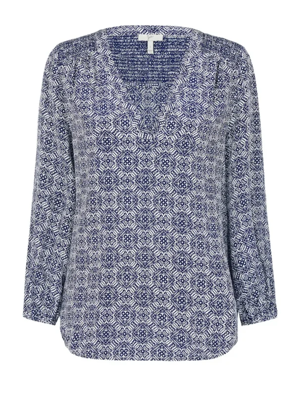 Axel Printed 3/4 Sleeve Blouse