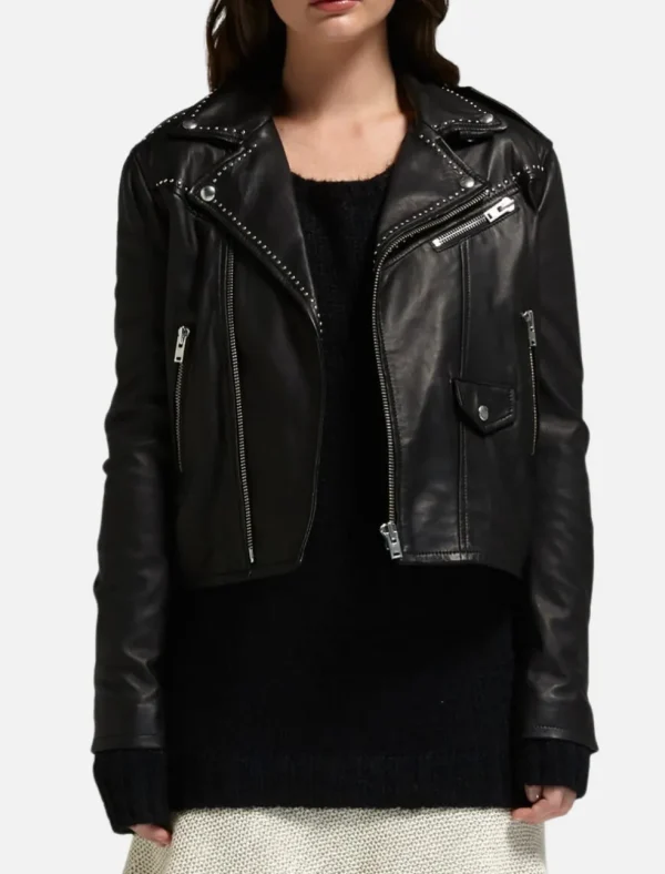 Blondie Stud Leather Jacket
