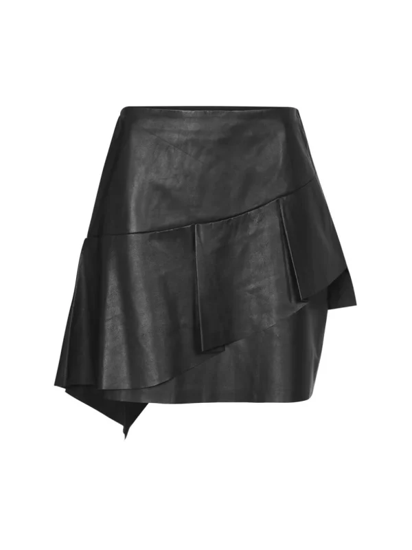Botan Short Leather Skirt