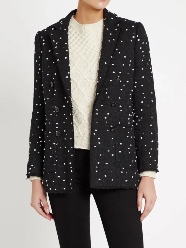 Boucle Dot Tweed Blazer