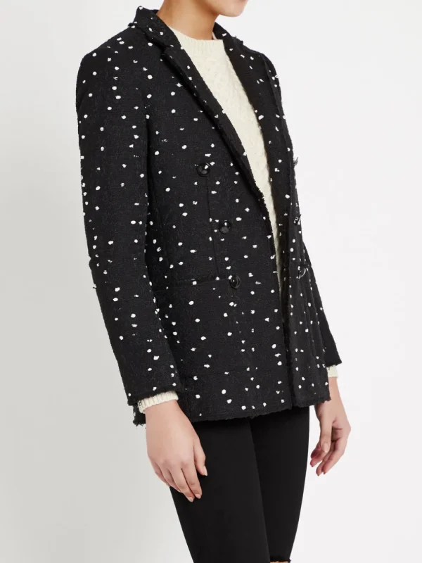 Boucle Dot Tweed Blazer