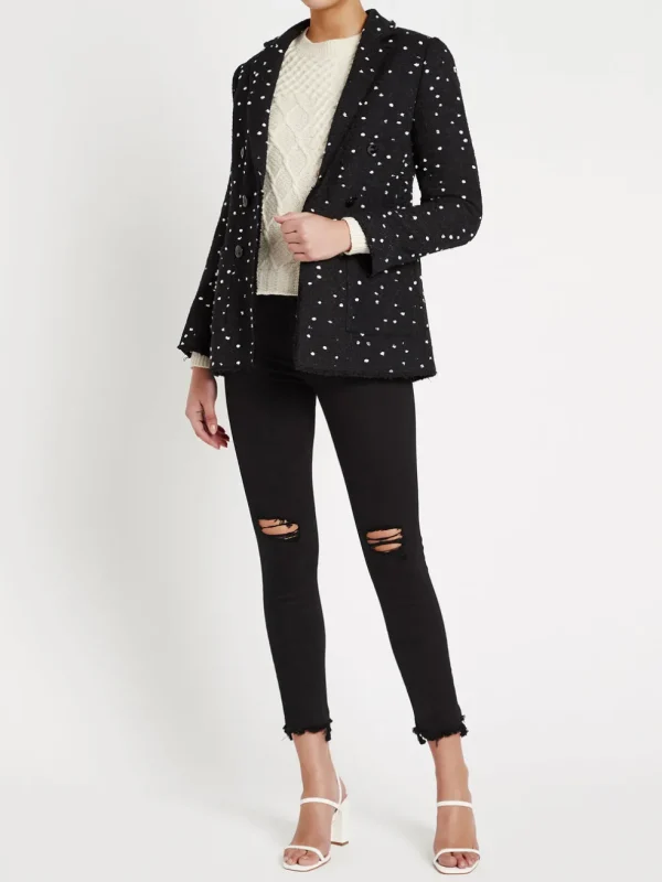Boucle Dot Tweed Blazer