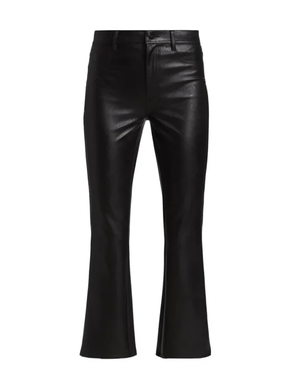 Claudine Vegan Leather Ankle Flare Pant