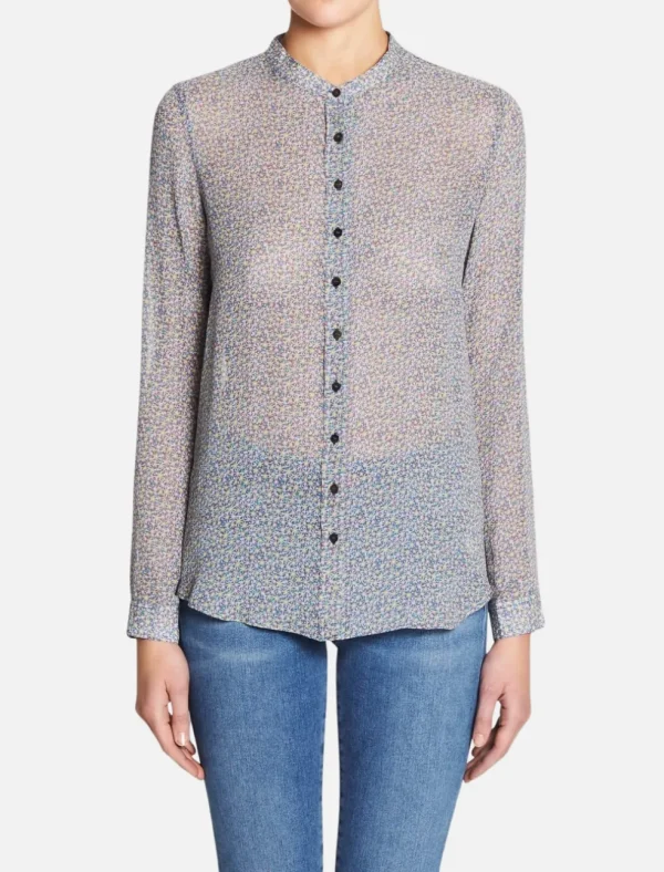 Collarless Evelyn Shirt