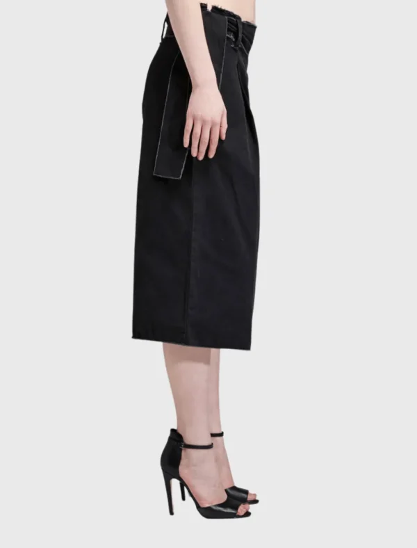 Cotton Canvas Wide Culotte