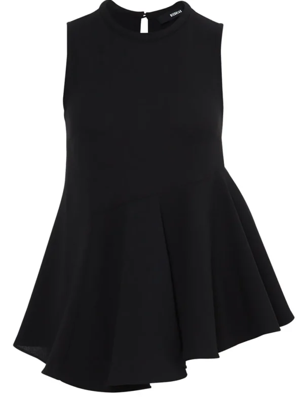 Crepe Flare Hem Tank