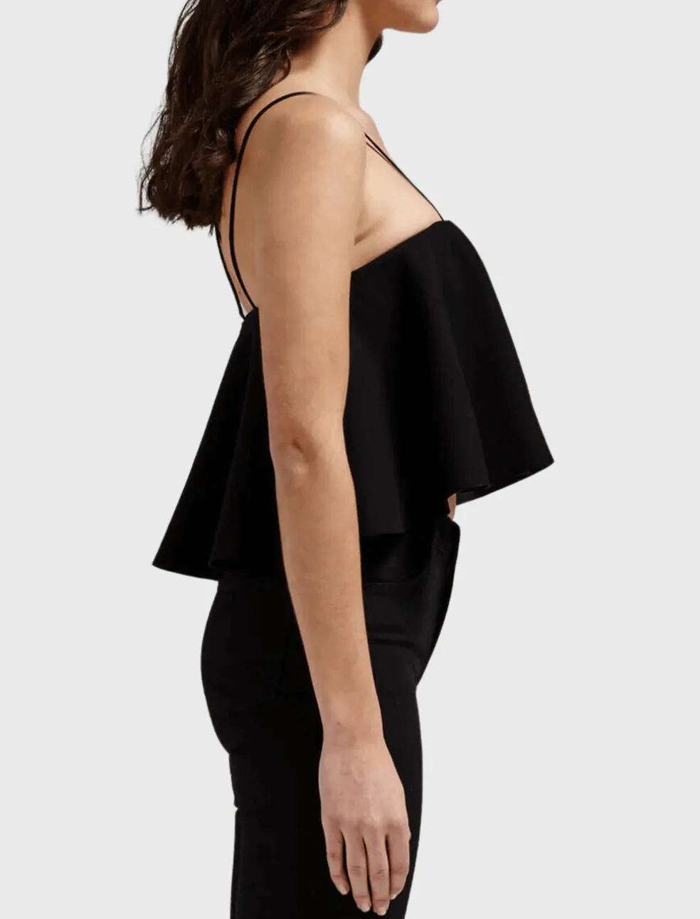 crepe_rouleaux_flare_crop_2.webp Crepe Rouleaux Flare Cropped Top