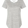 Criss Cross Back Shirt Tail Tee