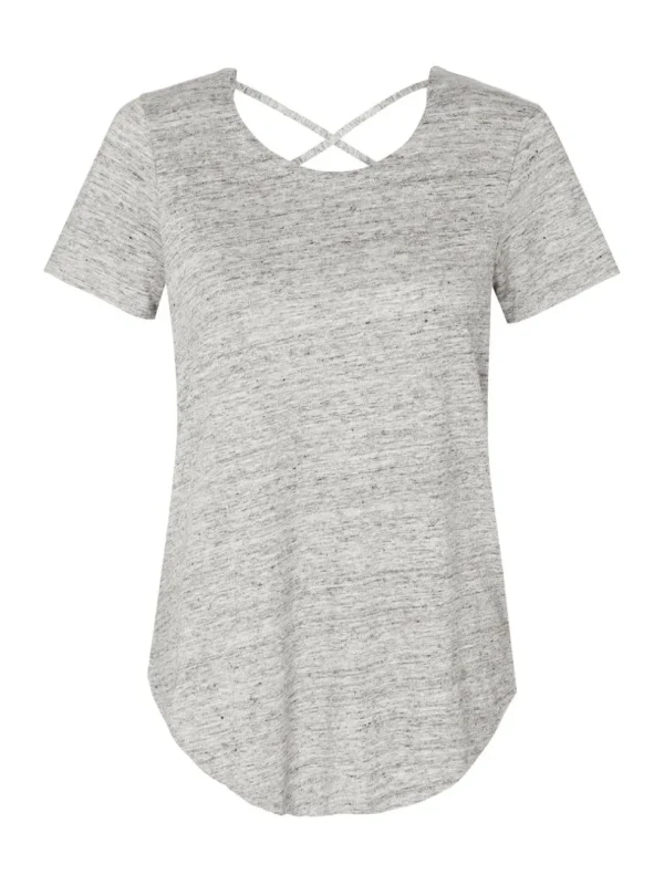 Criss Cross Back Shirt Tail Tee