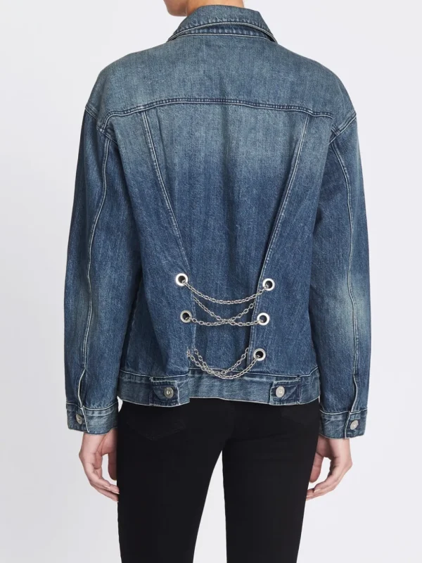 Denim Bijou Chain Jacket