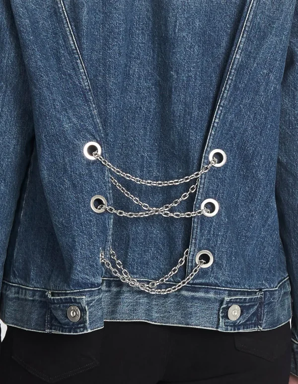 Denim Bijou Chain Jacket
