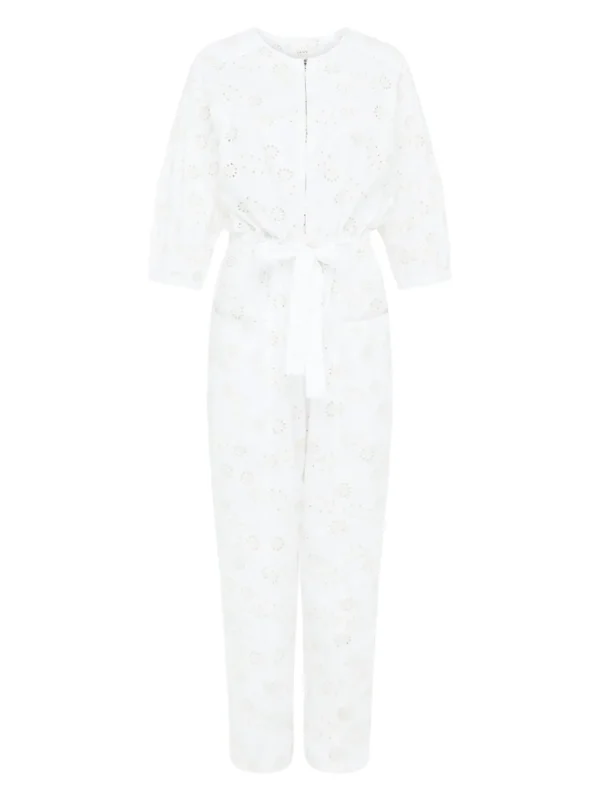 Eyelet Poplin Jumpsuit