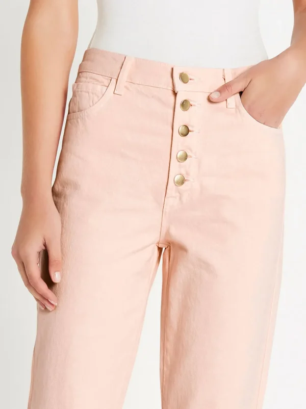 Heather Button Fly Jean