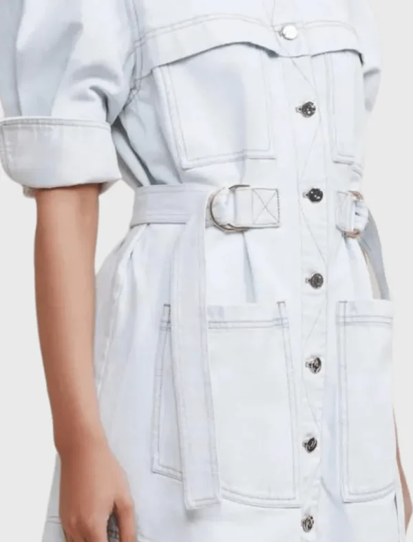 Holmes Short Sleeve Denim Shirt Dress