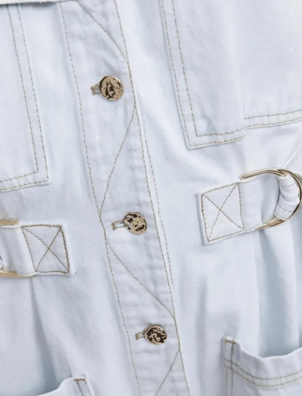 Holmes Short Sleeve Denim Shirt Dress