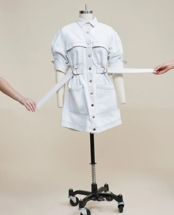 Holmes Short Sleeve Denim Shirt Dress