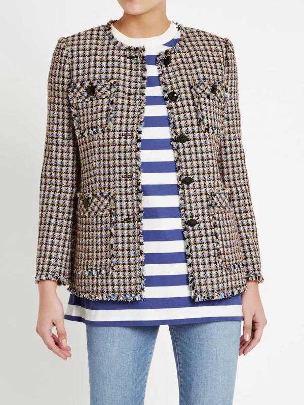 Houndstooth Tweed Jacket