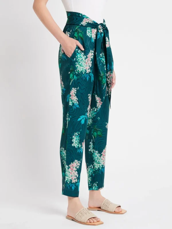 Hydrangea Floral Tie Pant
