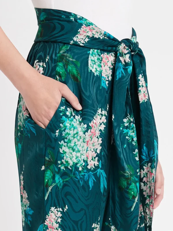 Hydrangea Floral Tie Pant