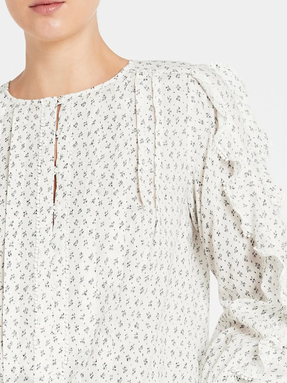 ikat_leaf_ruffle_blouse_4.webp Ikat Leaf Ruffle Blouse