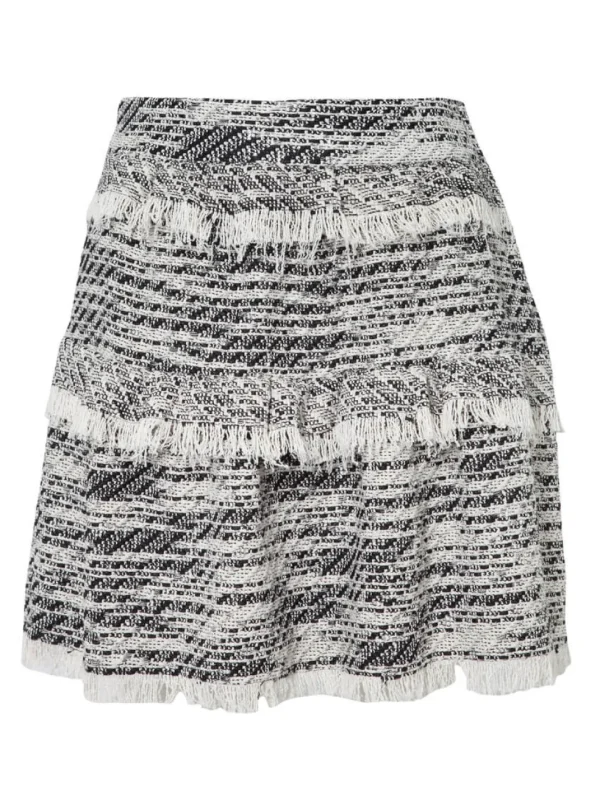 Jorgina Tweed Mini Skirt in Black Ecru