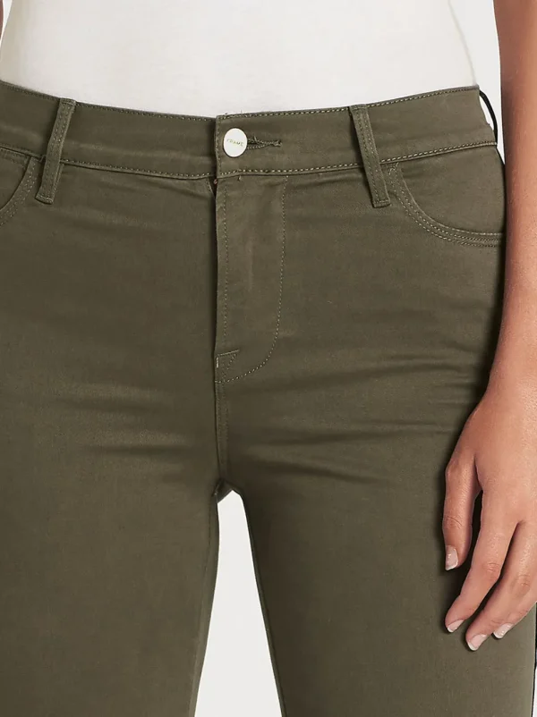 Le High Straight Raw Stagger Tuxedo Tape Jean