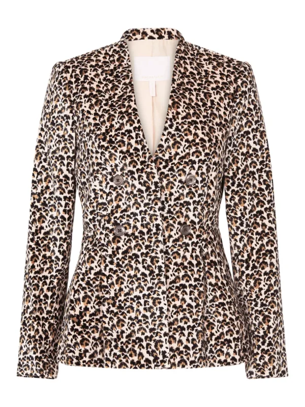 Leopard Print Velveteen Jacket