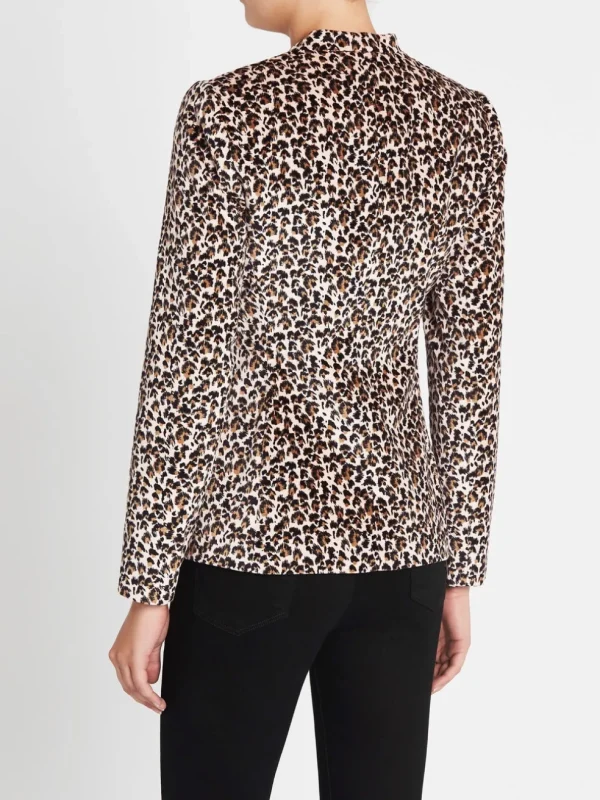 Leopard Print Velveteen Jacket