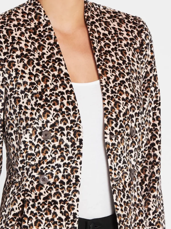 Leopard Print Velveteen Jacket