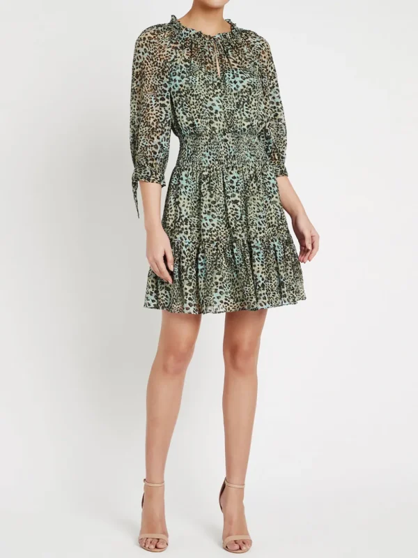 Lynx Silk Burnout Dress