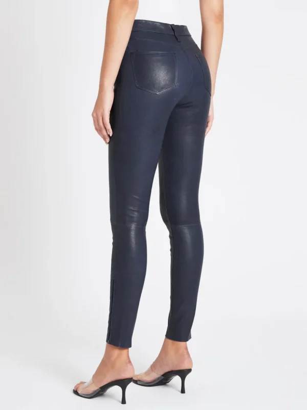 Mid Rise Skinny Leather Pant