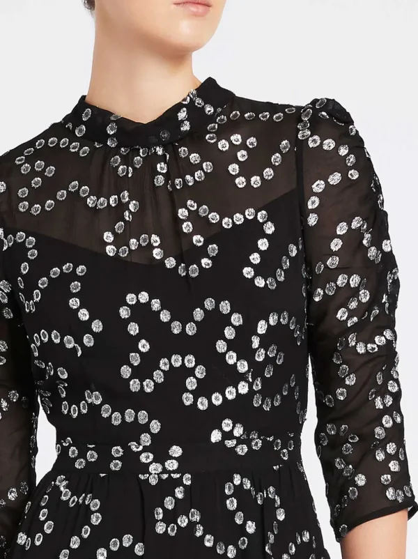 Nuage Metallic Chifon Dress