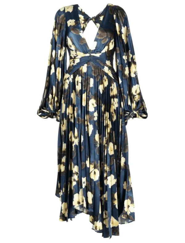 Palms Long Sleeve Midi Dress