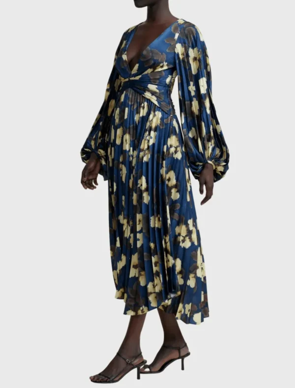 Palms Long Sleeve Midi Dress