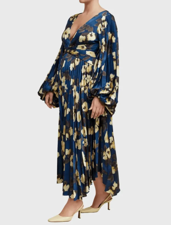 Palms Long Sleeve Midi Dress