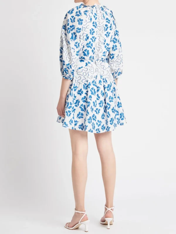 Perla Petal Print Mix Short Dress