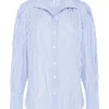 Pleated Clean Collar Shirt