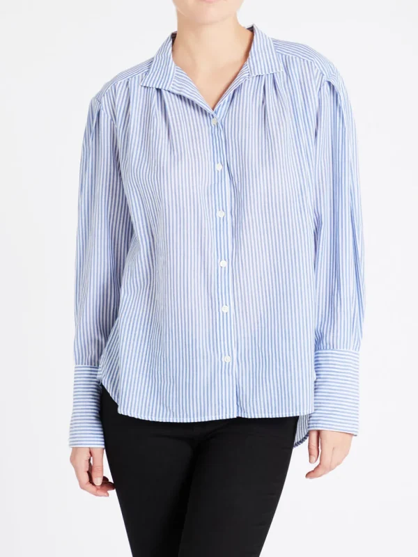 Pleated Clean Collar Shirt