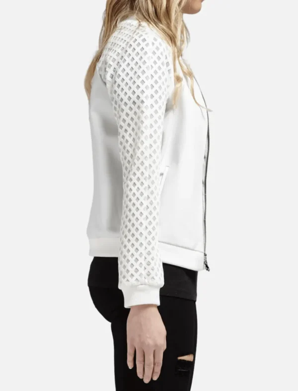 Ryan Novelty Mesh Bomber Jacket