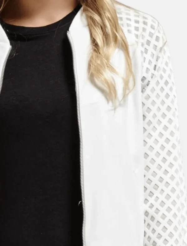 Ryan Novelty Mesh Bomber Jacket