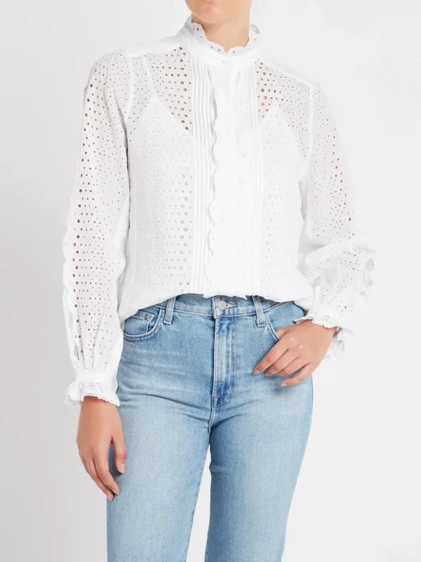 Scallop Button Down Shirt