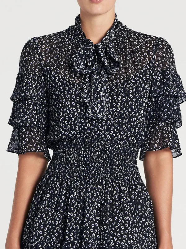 Short Sleeve Mini Cheetah Dress