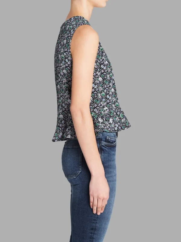 Sleeveless Lavish Grid Top