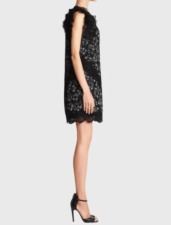 Sleeveless Mini Floral Embroidery Dress