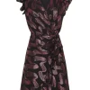 Sleeveless Ribbon Lurex Jacquard Dress