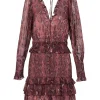 Snake Print Smocked Clip Dress