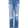 Straight Crop Fringe Jean