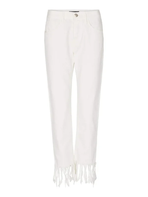 Straight Crop Fringe Jean