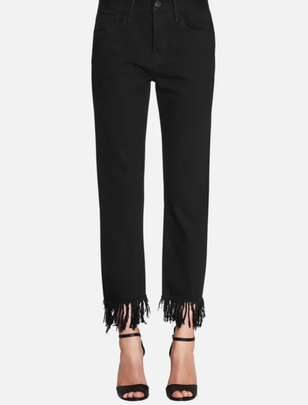 Straight Crop Fringe Jean