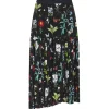 Talise Pleated Floral Midi Skirt